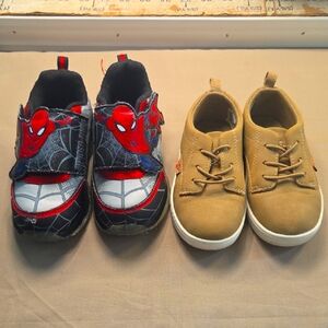 Spider-Man Kids Shoes - Red and Black And Tan Oshkosh Pull On